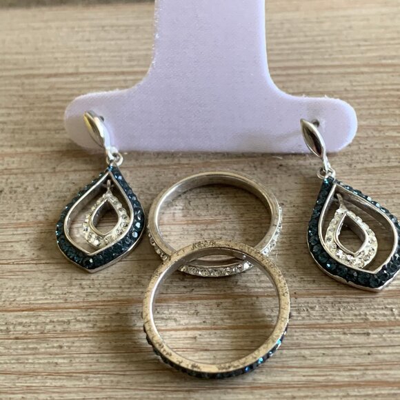 Vintage 90's Earring + Ring Set - Picture 1 of 8